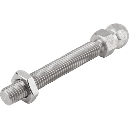 Threaded Spindle For Swivel Feet D1=M06X30 Stainless Steel